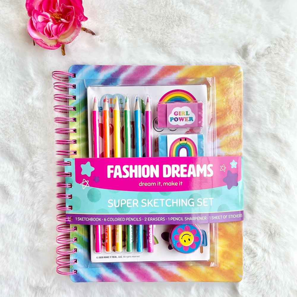 New with tag SUPER SKETCHING SET Sketchbook•6 colored Pencils•2 erasers•Stickers